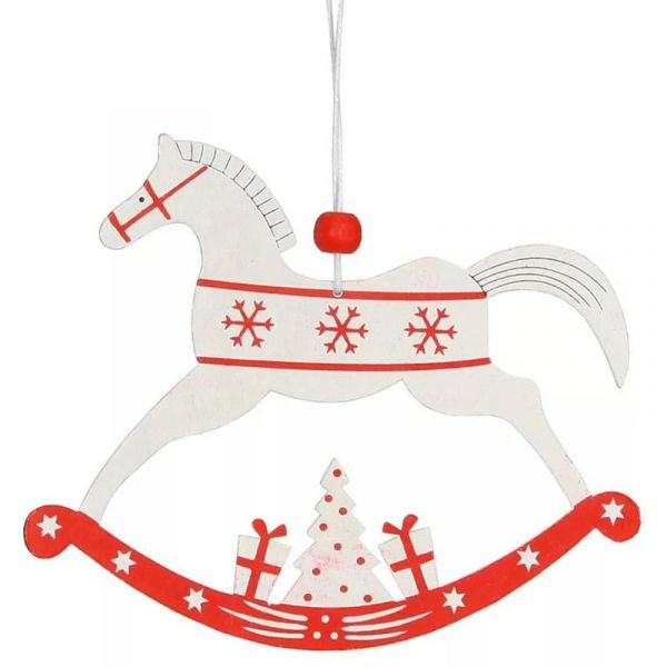 Новогодняя игрушка лошадка