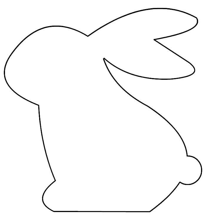 Пасхальный кролик шаблон