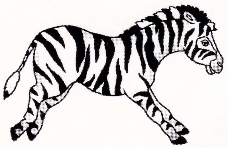 Зебра раскраска для детей