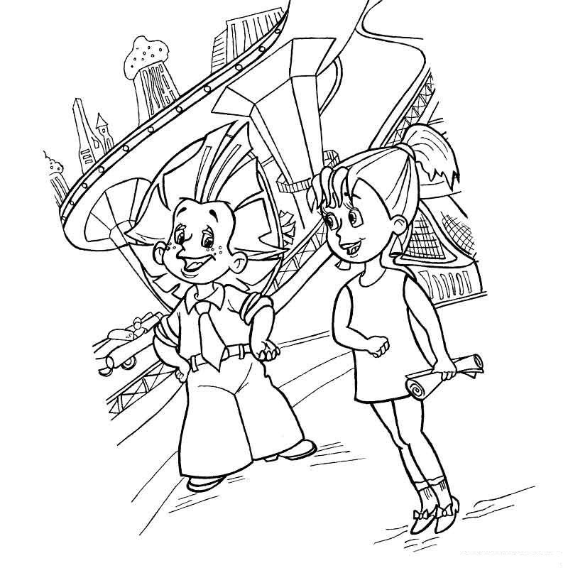 Носов приключения Незнайки и его друзей раскраска