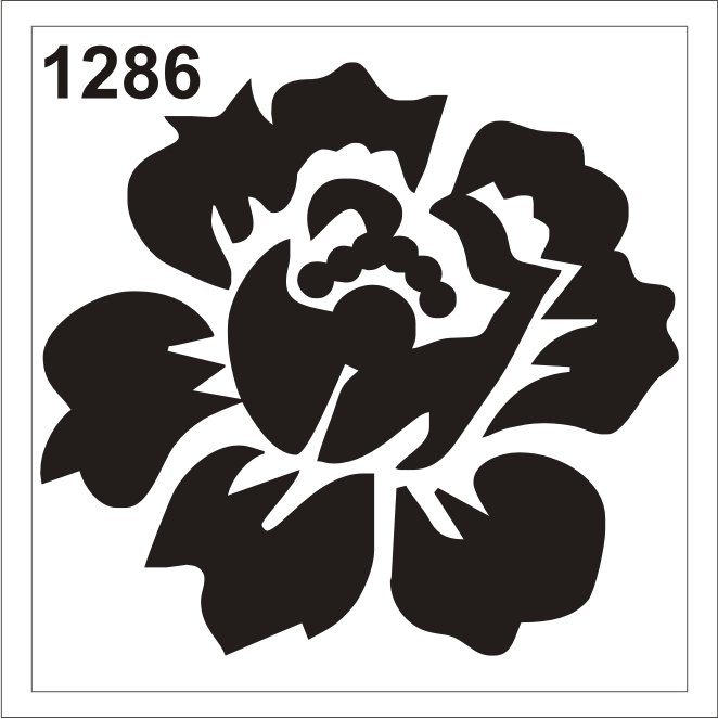 Трафарет "пионы"