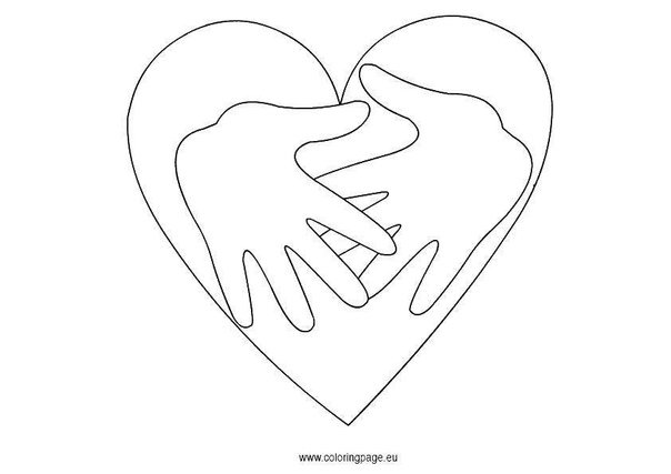 Сердце раскраска