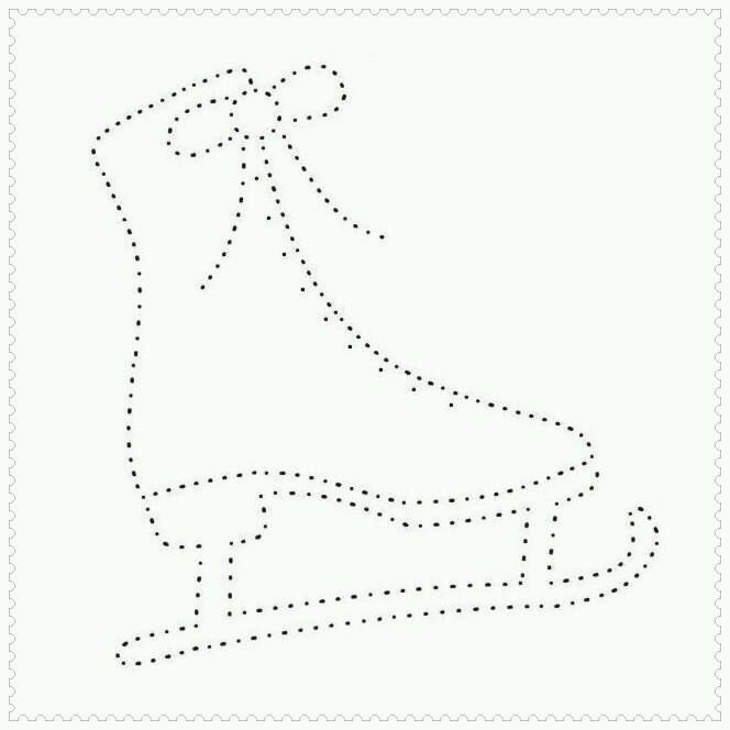 Трафарет коньки фигурные