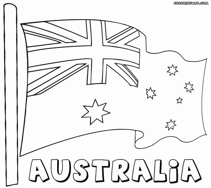 Флаг Австралии раскраска для детей