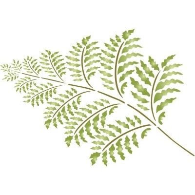 Лист папоротника трафарет