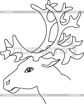 Голова оленя шаблон