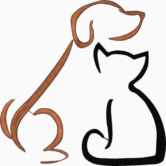 Силуэт кошки для аппликации