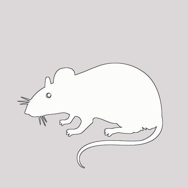 Мышь трафарет