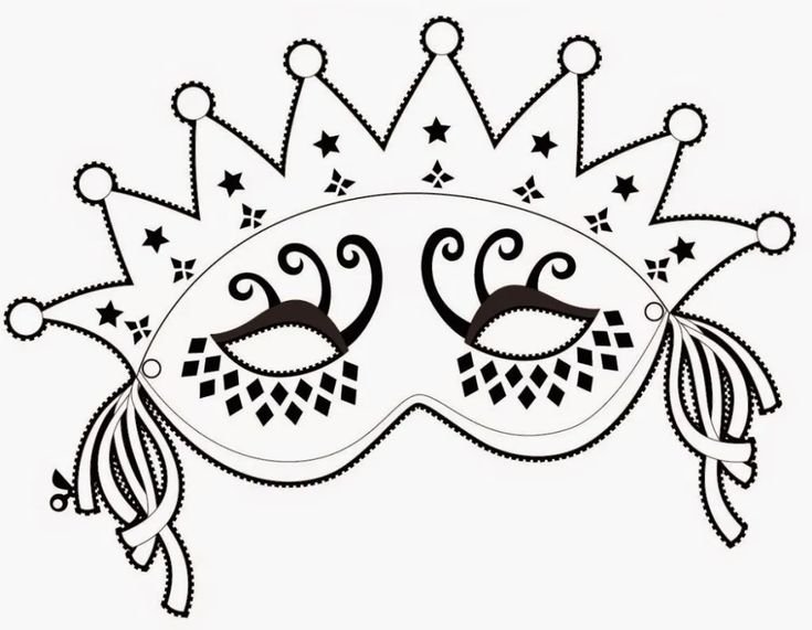Карнавальные маски раскраски для детей