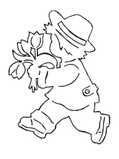 Весенние трафареты на окна