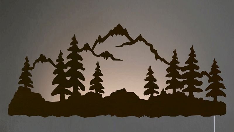 Силуэт леса