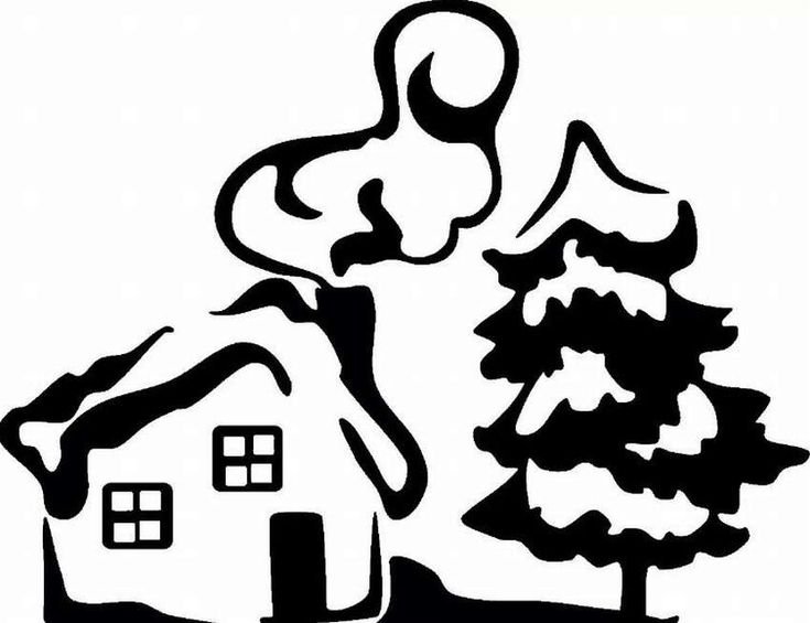 Новогодние домики на окна