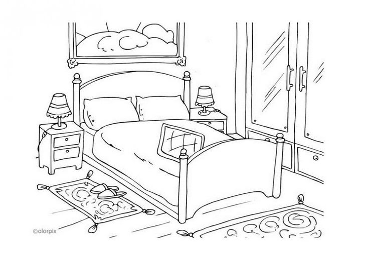 Раскраска комната