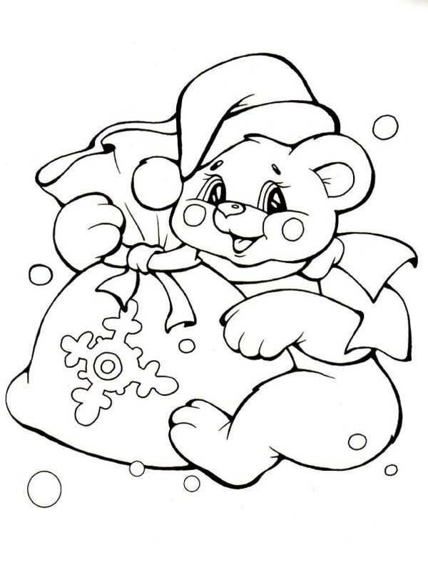 Новогодние раскраски для малышей