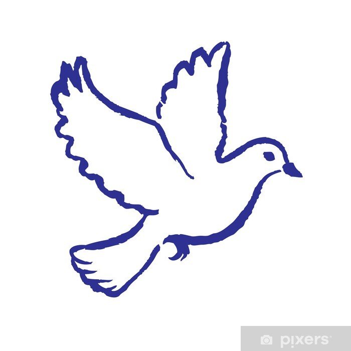 Очертание голубя мира