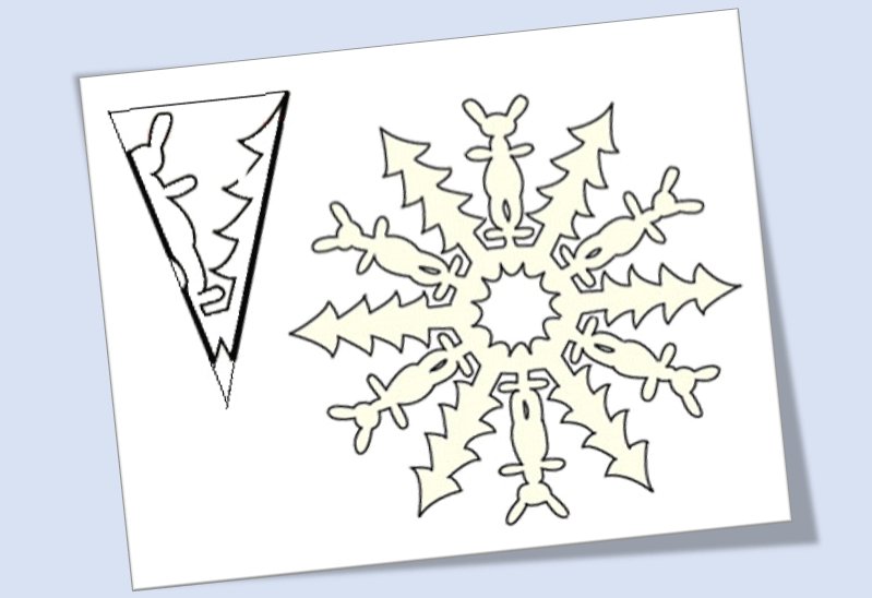 Трафарет «снежинки»