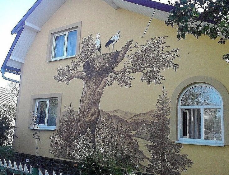 Роспись фасада дома
