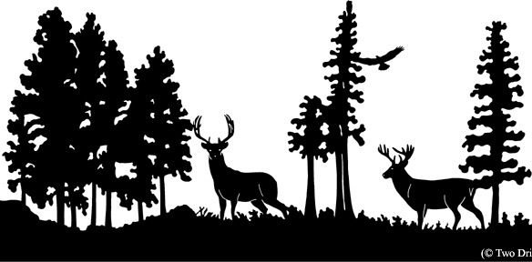 Силуэты лесных животных