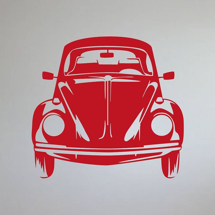 Ретро машина силуэт