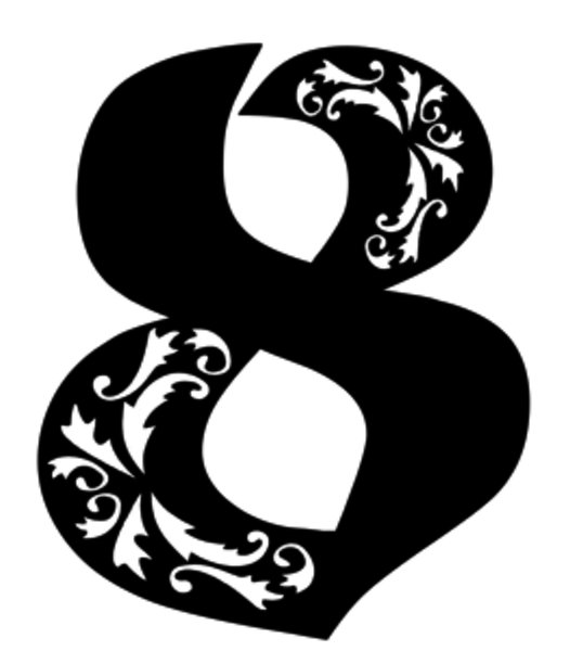 Трафарет восьмерки