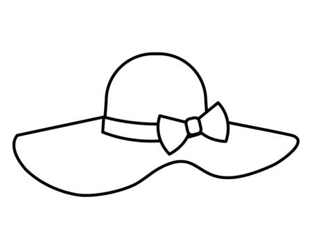 Трафарет женской шляпки