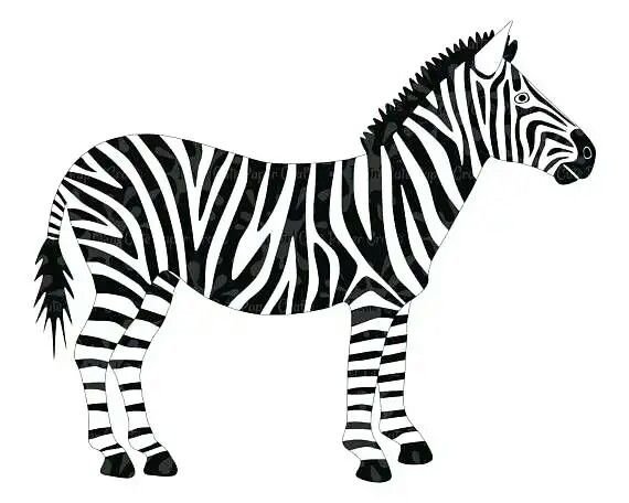 Зебра шаблон для рисования