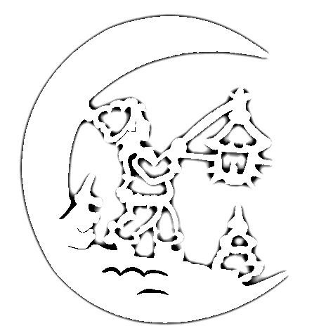 Луна вытынанка на окно