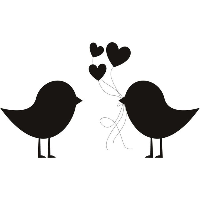 Трафарет птицы