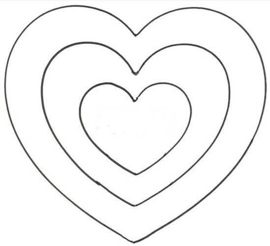 Сердце трафарет для вырезания