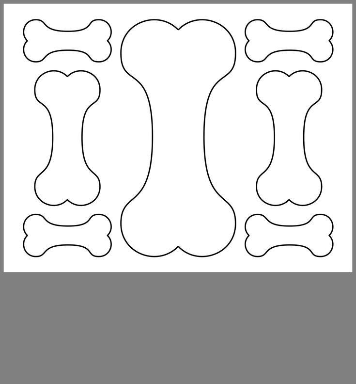Трафарет кости для собак