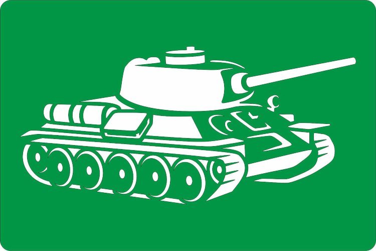 Танк трафарет для вырезания