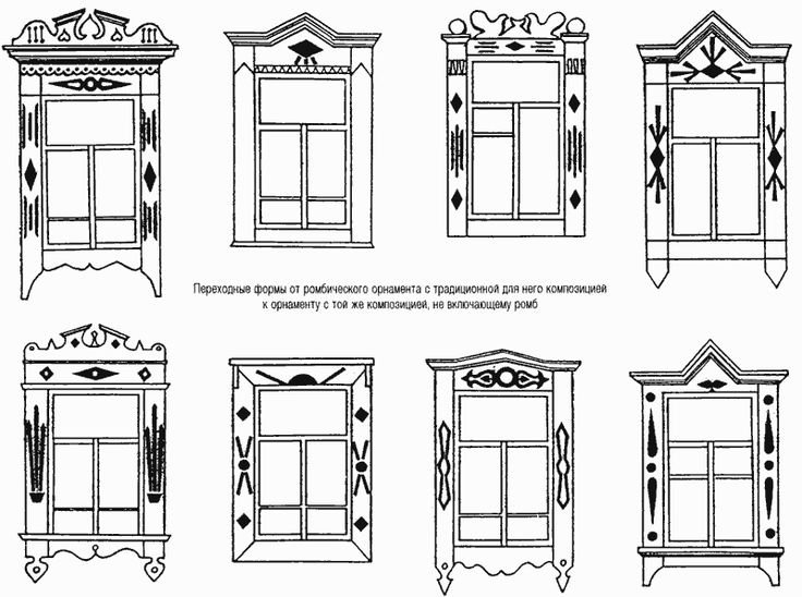 Эскиз оконного наличника