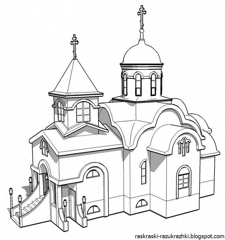 Храм Сергия Радонежского рисунок