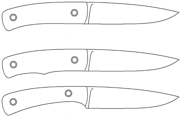 Трафарет ножа