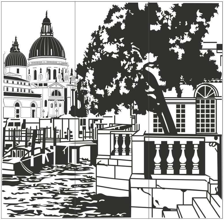 Силуэтный пейзаж