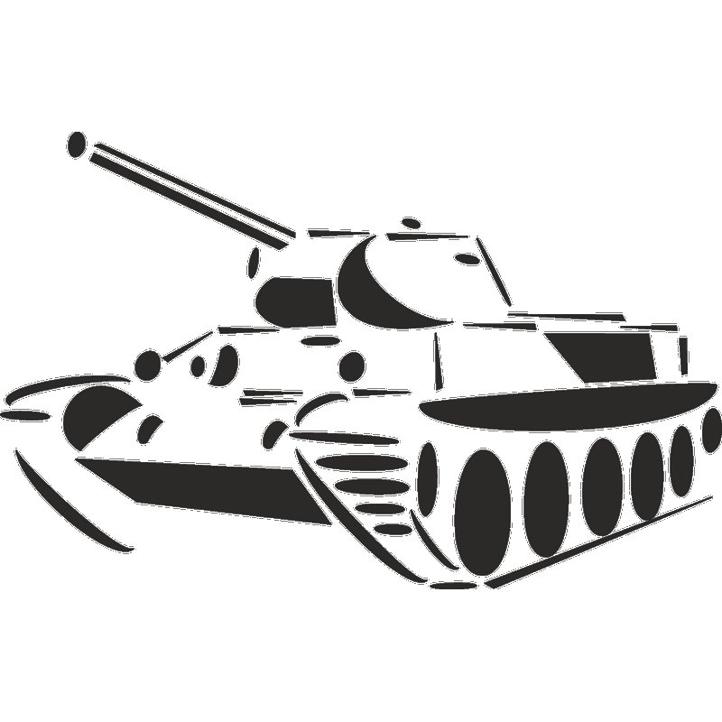 Трафарет танка