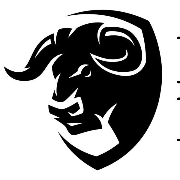 Силуэт головы быка