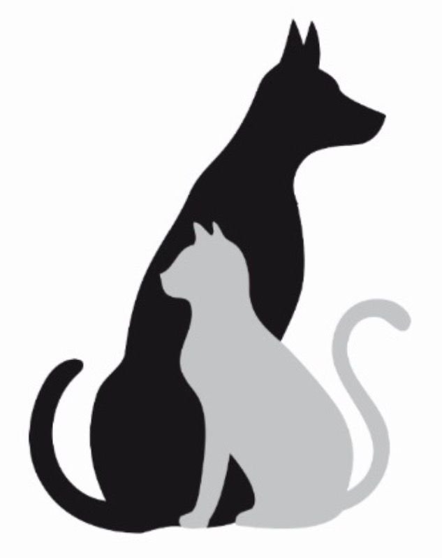 Силуэт кошки и собаки