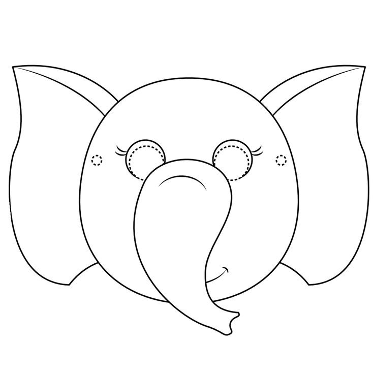 Маска раскраска для детей