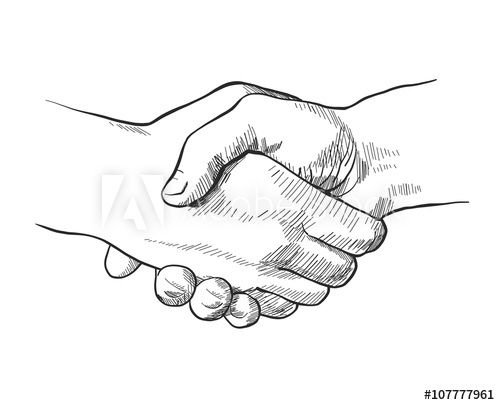 Рукопожатие эскиз