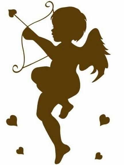 Ангелочек трафарет