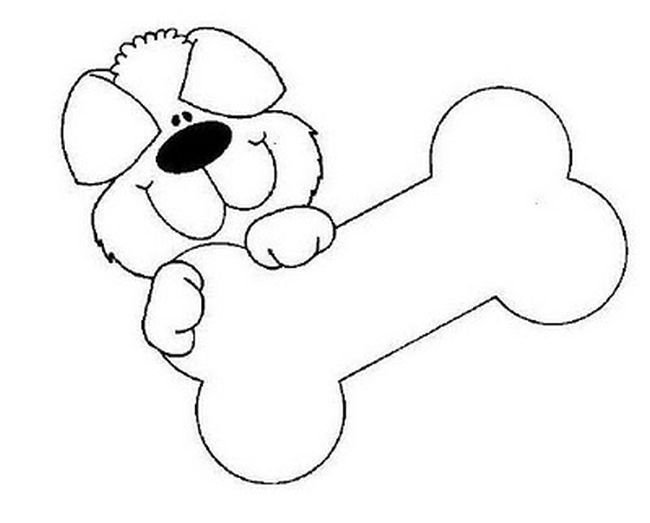 Косточка раскраска