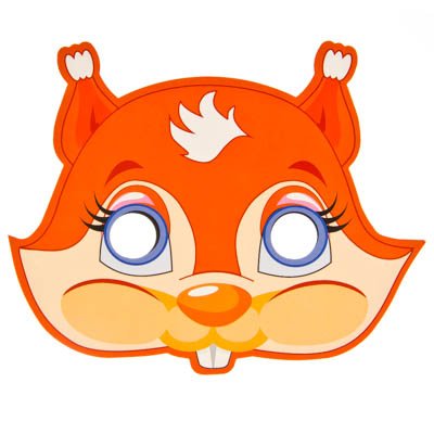 Маска белочки на голову для детей