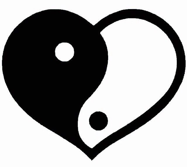 Инь Янь в виде сердца