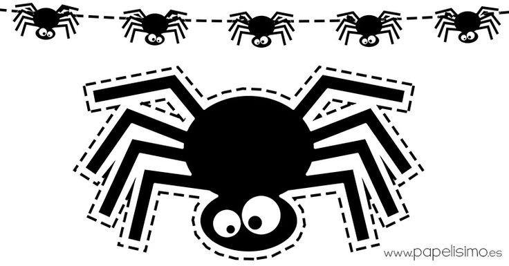 Трафарет паука для Хэллоуина