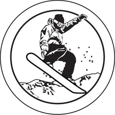 Сноубордистка вектор