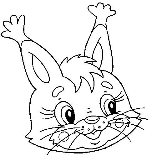 Маска белочки раскраска