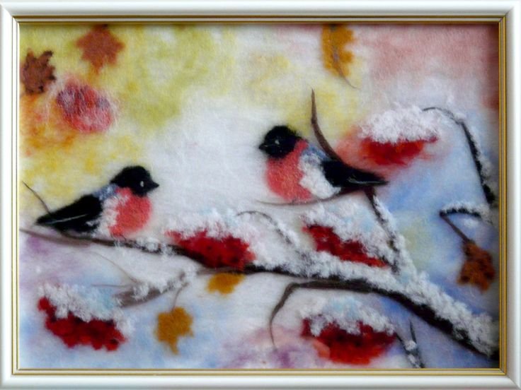 Живопись шерстью картины