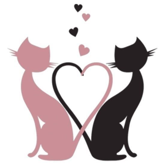 Силуэты котов и кошек