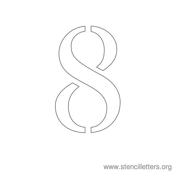Трафарет цифры 8 для вырезания